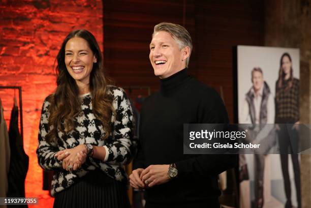 Ana Ivanovic and her husband Bastian Schweinsteiger during the BRAX house party during Berlin Fashion Week Autumn/Winter 2020 at Fabrik 23 on January...