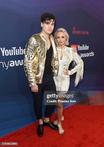 Anthony Padilla and Mykie attend The 9th Annual Streamy Awards on December 13, 2019 in Los Angeles, California.