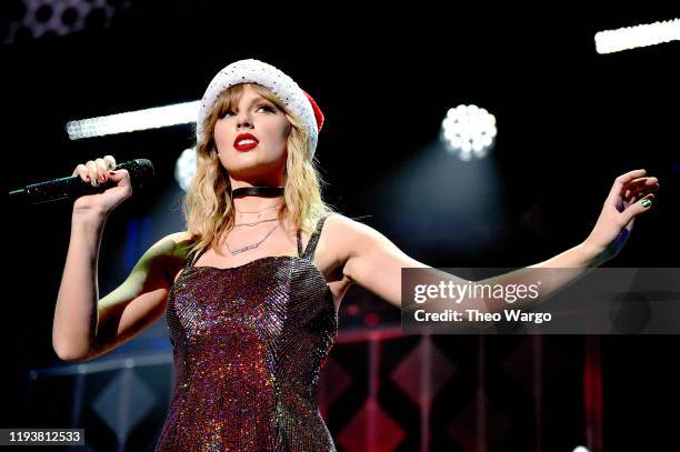 Taylor Swift performs onstage during iHeartRadio's Z100 Jingle Ball 2019 Presented By Capital One on December 13, 2019 in New York City.