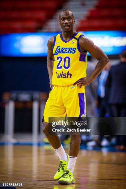 Andre Ingram of the South Bay Lakers waits for the inbounds against the Oklahoma City Blue during an NBA G-League game on January 14, 2020 at the Cox...