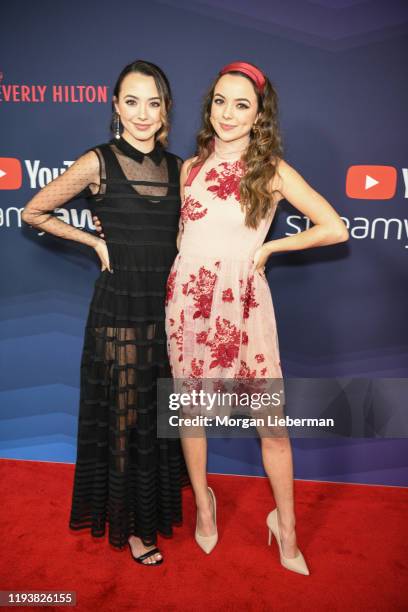 Vanessa Jo Merrell and Veronica Jo Merrell arrive at the 9th Annual Streamy Awards at The Beverly Hilton Hotel on December 13, 2019 in Beverly Hills,...