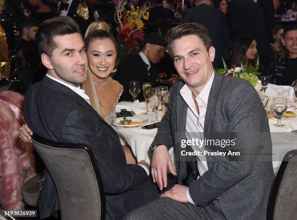 Lauren Riihimaki, Jeremy Lewis and Adam Wescott attend The 9th Annual Streamy Awards on December 13, 2019 in Los Angeles, California.