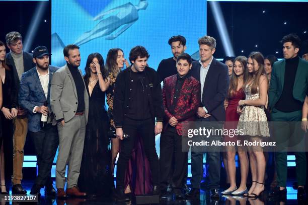 Vlog Squad accepts and award onstage during The 9th Annual Streamy Awards on December 13, 2019 in Los Angeles, California.