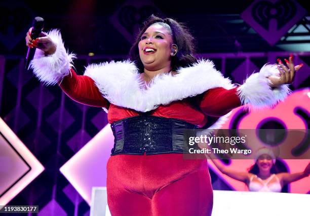 Lizzo performs onstage during iHeartRadio's Z100 Jingle Ball 2019 Presented By Capital One on December 13, 2019 in New York City.