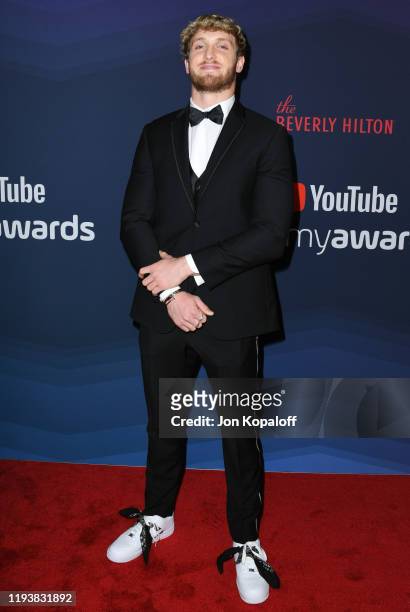 Logan Paul attends the 9th Annual Streamy Awards at The Beverly Hilton Hotel on December 13, 2019 in Beverly Hills, California.