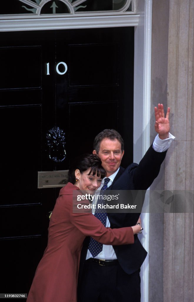 Tony And Cherie Blair Enter Downing Street