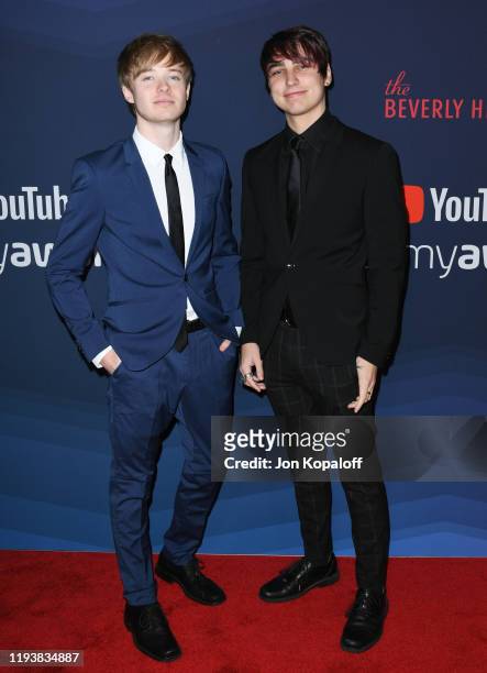 Sam Golbach and Colby Brock attend the 9th Annual Streamy Awards at The Beverly Hilton Hotel on December 13, 2019 in Beverly Hills, California.