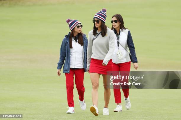 Girlfriend of Playing Captain Tiger Woods of the United States team, Erica Herman , girlfriend of Justin Thomas of the United States team, Jillian...