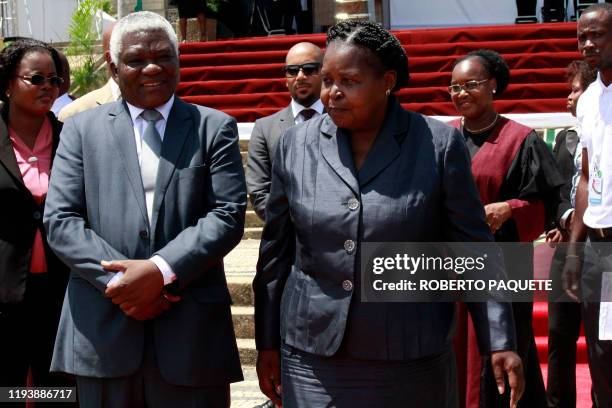 Esperança Bias , ex Mozambican Minister of Mineral Resources, arrives at the inauguration of the Mozambique President, Filipe Nyusi, at the...