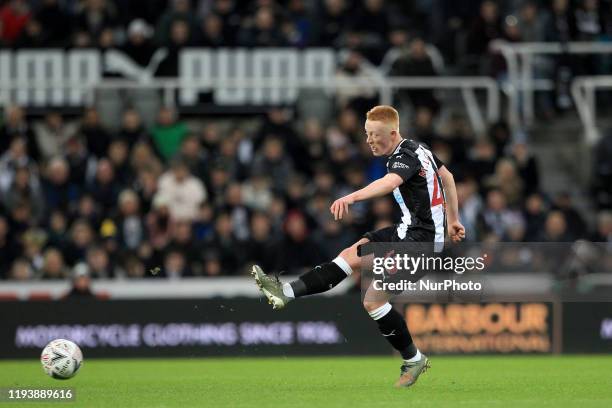 Matty Longstaff of Newcastle United during the FA Cup match between Newcastle United and Rochdale at St. James's Park, Newcastle on Tuesday 14th...
