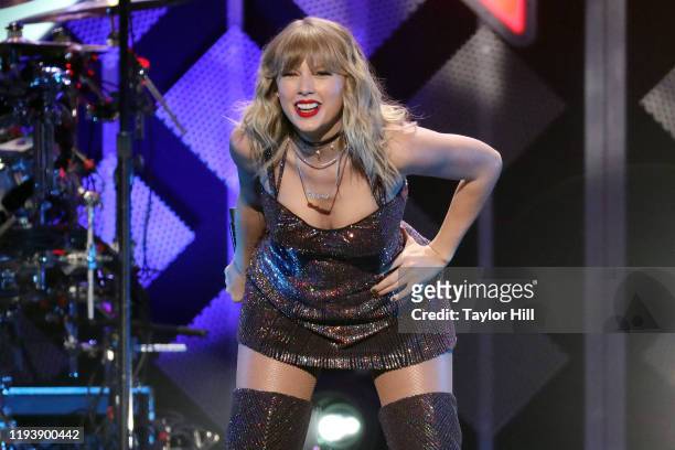 Taylor Swift performs during the 2019 Z100 Jingle Ball at Madison Square Garden on December 13, 2019 in New York City.