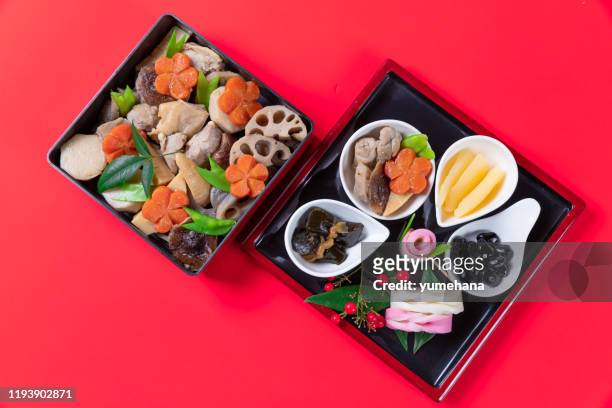 日式新年餐叫奧塞奇 - 御節料理 個照片及圖片檔