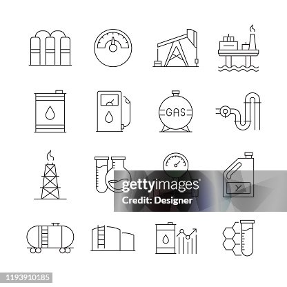 Simple Set of Oil Industry Related Vector Line Icons. Outline Symbol Collection. Editable Stroke Simple Set of Oil Industry Related Vector Line Icons. Outline Symbol Collection. Editable Stroke