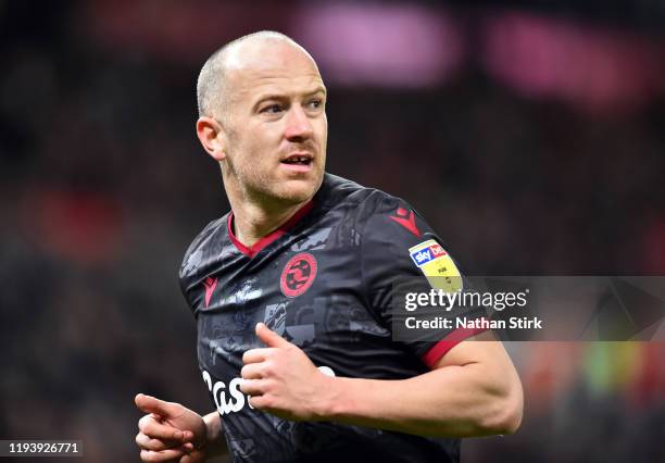 Charlie Adam of Reading looks on during the Sky Bet Championship match between Stoke City and Reading at Bet365 Stadium on December 14, 2019 in Stoke...