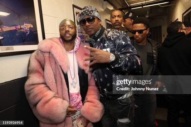 ItsBizkit and Cam'ron backstage at D'usse Palooza at Barclays Center on December 13, 2019 in New York City.