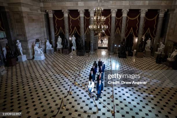 House Sergeant of Arms Paul Irving, Clerk of the House of Representatives Cheryl Johnson, House impeachment managers Rep. Adam Schiff , Rep. Jerry...