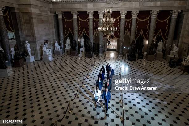 House Sergeant of Arms Paul Irving, Clerk of the House of Representatives Cheryl Johnson, House impeachment managers Rep. Adam Schiff , Rep. Jerry...