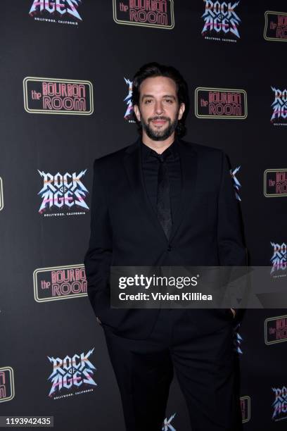 Nick Cordero attends Opening Night Of Rock Of Ages Hollywood At The Bourbon Room at The Bourbon Room on January 15, 2020 in Hollywood, California.