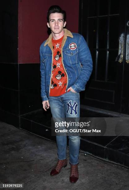 Drake Bell is seen on January 16, 2020 in Los Angeles, California.