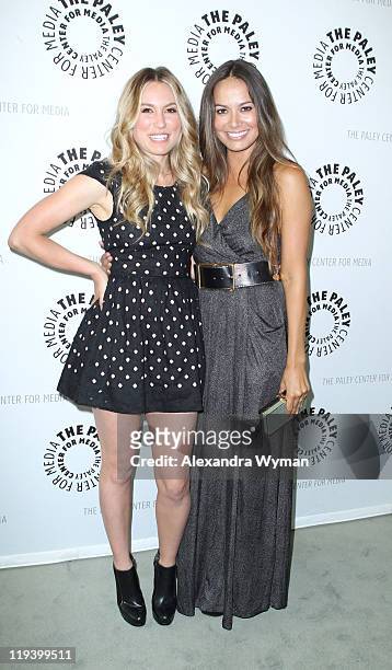 Sarah Carter and Moon Bloodgood at an evening with "Falling Skies" hosted by the Paley Center for Media held at The Paley Center for Media on July...