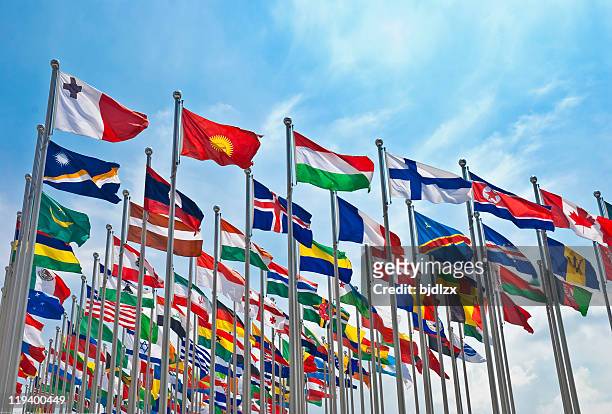 a bandeira de cada país - national imagens e fotografias de stock
