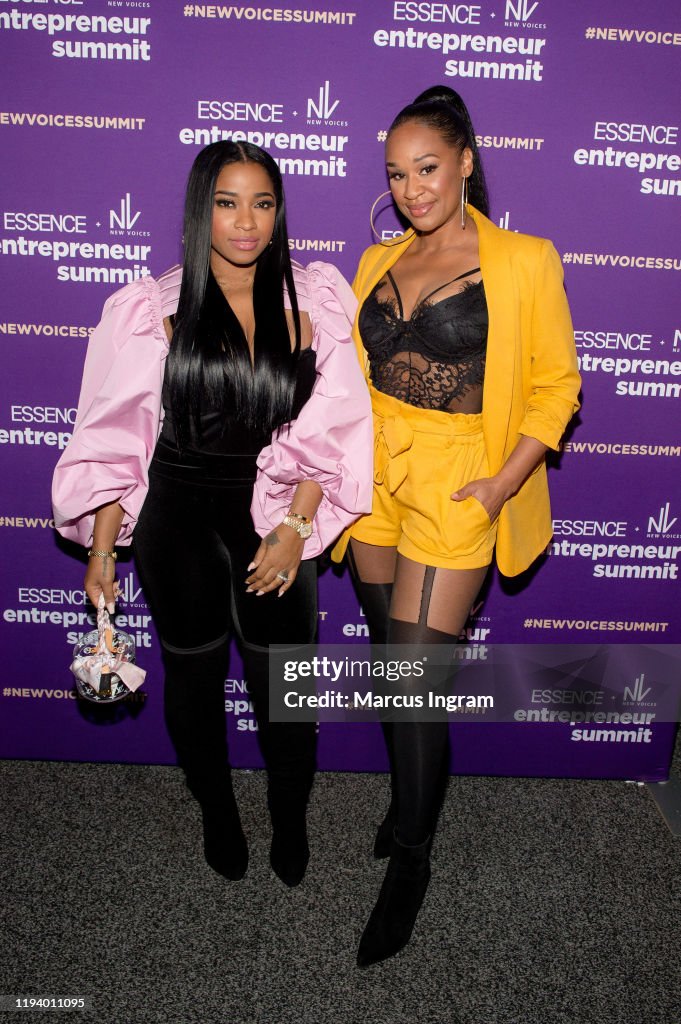 Toya Wright and Traci Steele attend the 2019 Essence & Target Holiday