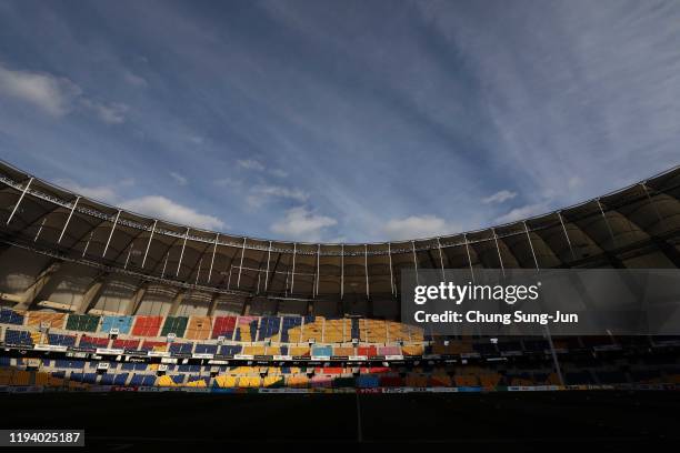 General view of the Busan Asiad Main Stadium prior to the EAFF E-1 Football Championship match between South Korea and Chinese Taipei at Busan Asiad...