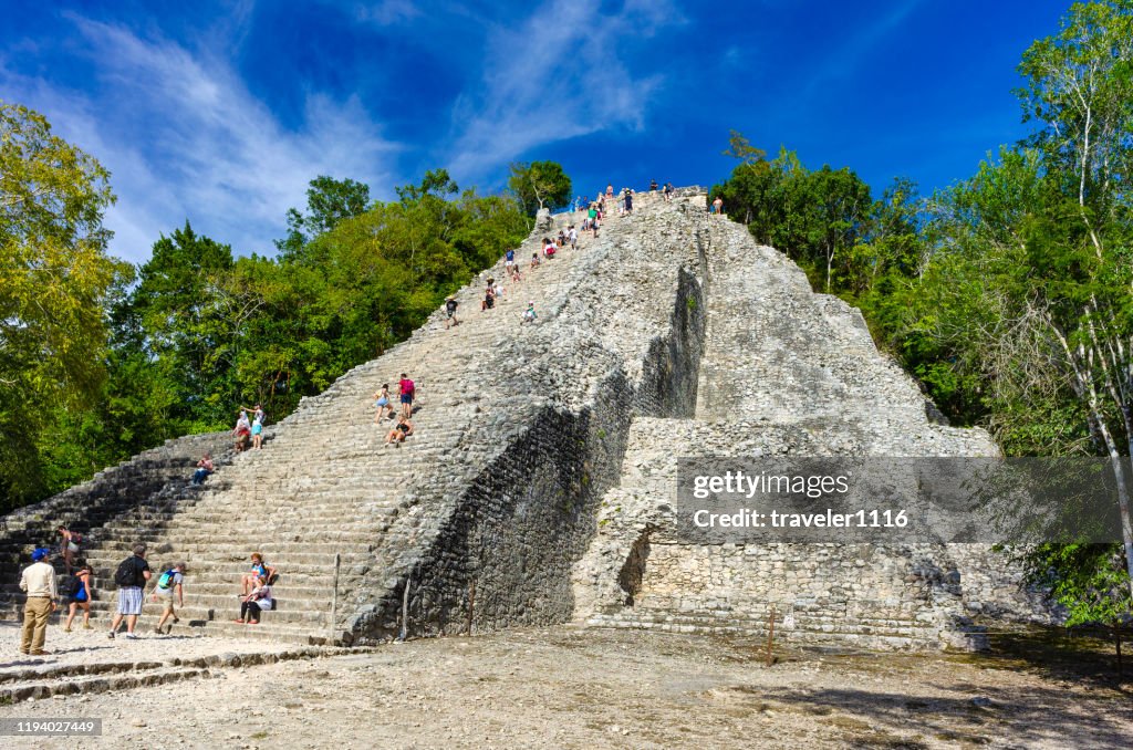 Nohoch Mul Pyramid In Coba, Mexico