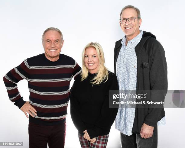 Ice House owner Johnny Buss, President of the Los Angeles Lakers Jeanie Buss and former Lakers star Kurt Rambis pose during their attendance at The...