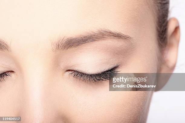 close-up woman's face - face close up bildbanksfoton och bilder