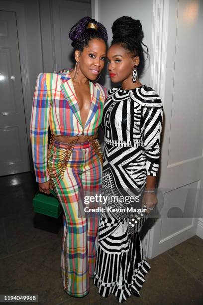 Regina King and Janelle Monáe attend Sean Combs 50th Birthday Bash presented by Ciroc Vodka on December 14, 2019 in Los Angeles, California.