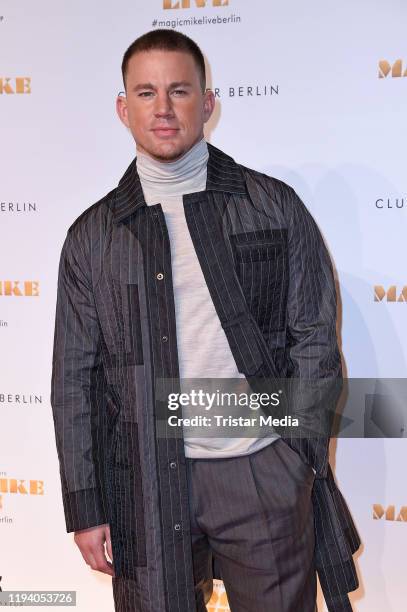 Actor Channing Tatum attends the "Magic Mike Live" premiere at Club Theater on January 16, 2020 in Berlin, Germany.