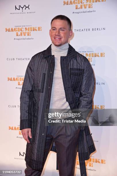 Actor Channing Tatum attends the "Magic Mike Live" premiere at Club Theater on January 16, 2020 in Berlin, Germany.