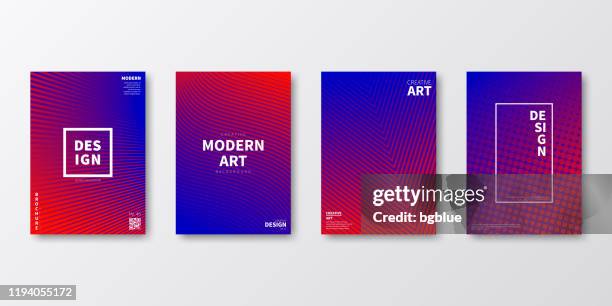 brochure template layout, red cover design, business annual report, flyer, magazine - red-and-blue-background stock illustrations
