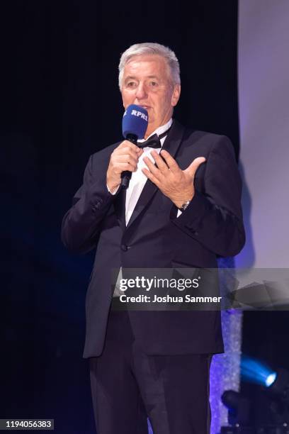 Reiner Meutsch speaks at the Fly & Help Gala at Maritim Hotel on December 14, 2019 in Cologne, Germany.