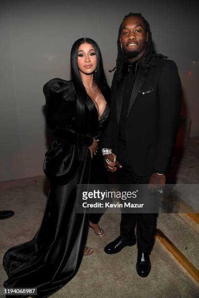 Cardi B and Offset attend Sean Combs 50th Birthday Bash presented by Ciroc Vodka on December 14, 2019 in Los Angeles, California.