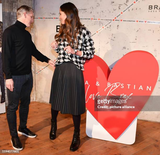 January 2020, Berlin: Bastian Schweinsteiger, national football player, and his wife Ana Ivanovic are brand ambassadors for the fashion company BRAX....