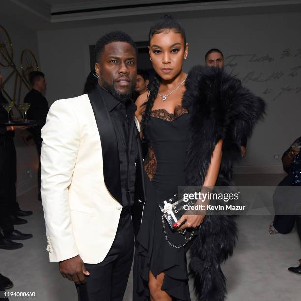 Kevin Hart and Eniko Parrish attend Sean Combs 50th Birthday Bash presented by Ciroc Vodka on December 14, 2019 in Los Angeles, California.