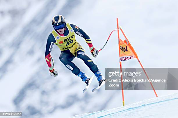 Armand Marchant of Belgium in action during the Audi FIS Alpine Ski World Cup Men's Alpine Combined on January 17, 2020 in Wengen Switzerland.