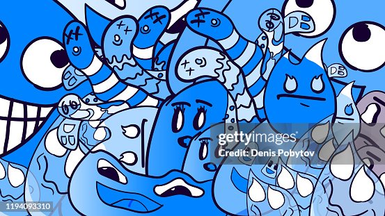 Ilustración Vectorial De Dibujos Animados Abstracto Divertidos Personajes De Garabatos Locos Ilustración de stock - Getty Images Ilustración Vectorial De Dibujos Animados Abstracto Divertidos Personajes De Garabatos Locos Ilustración de stock - Getty Images