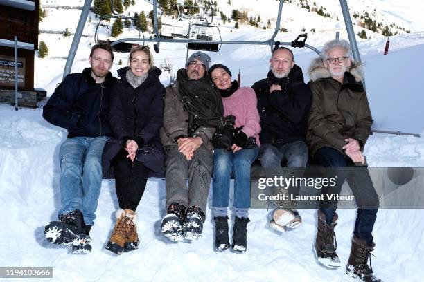 Antoine Reinartz, Nina Hoss, Atiq Rahimi, Mélanie De Biasio, Guillaume Nicloux and Santiago Amigorena attend the Les Arcs International Film Festival...