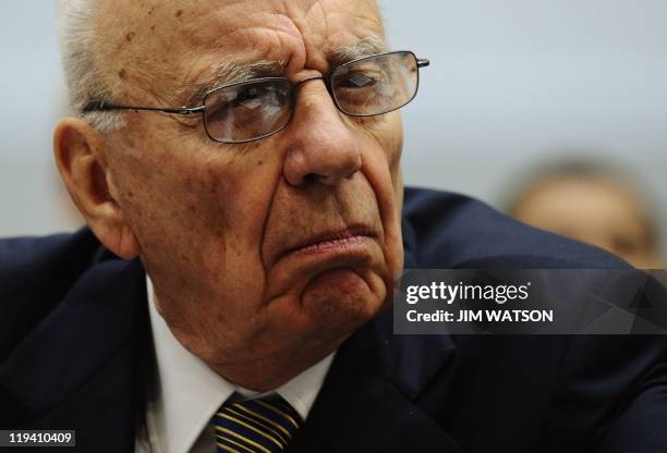 News Corporation Chairman and CEO Rupert Murdoch testifies with New York Mayor Michael Bloomberg on Capitol Hill in Washington, DC, September 30,...