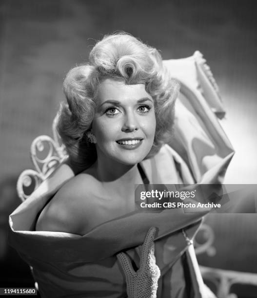 Portrait of actress Donna Douglas. She portrays Elly May Clampett on the CBS television situation comedy, The Beverly Hillbillies. June 28, 1962.