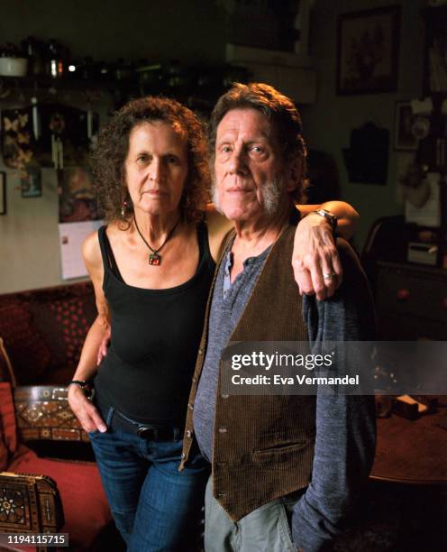 Singer Julie Driscoll Tippett and jazz pianist Keith Tippett are photographed for the Wire magazine on June 24, 2019 in Gloucestershire, England.