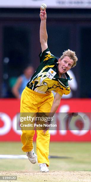 Cathryn Fitzpatrick of Australia in action during the Cricinfo Women's One Day Series International played between England and Australia at the...