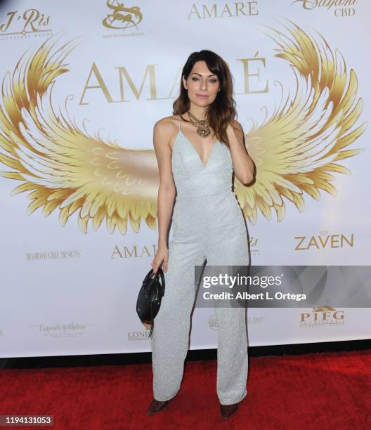 Nadia Lanfranconi attends the Amare Magazine's Winter "Transformation" Issue Launch Party held at Sofitel Los Angeles At Beverly Hills on January 16,...