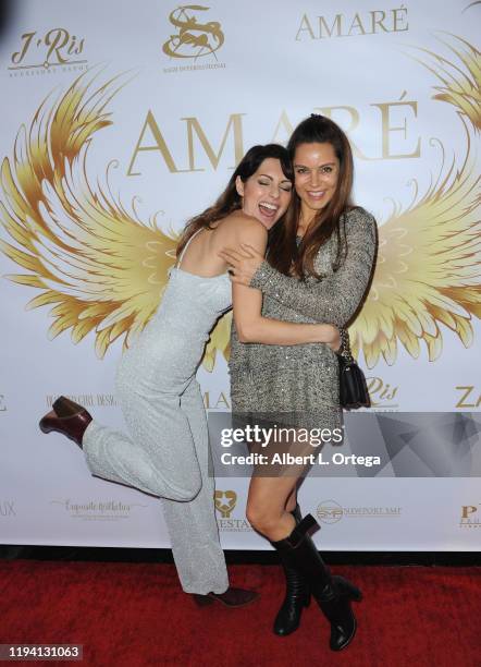 Nadia Lanfranconi and Anna Florence attend the Amare Magazine's Winter "Transformation" Issue Launch Party held at Sofitel Los Angeles At Beverly...