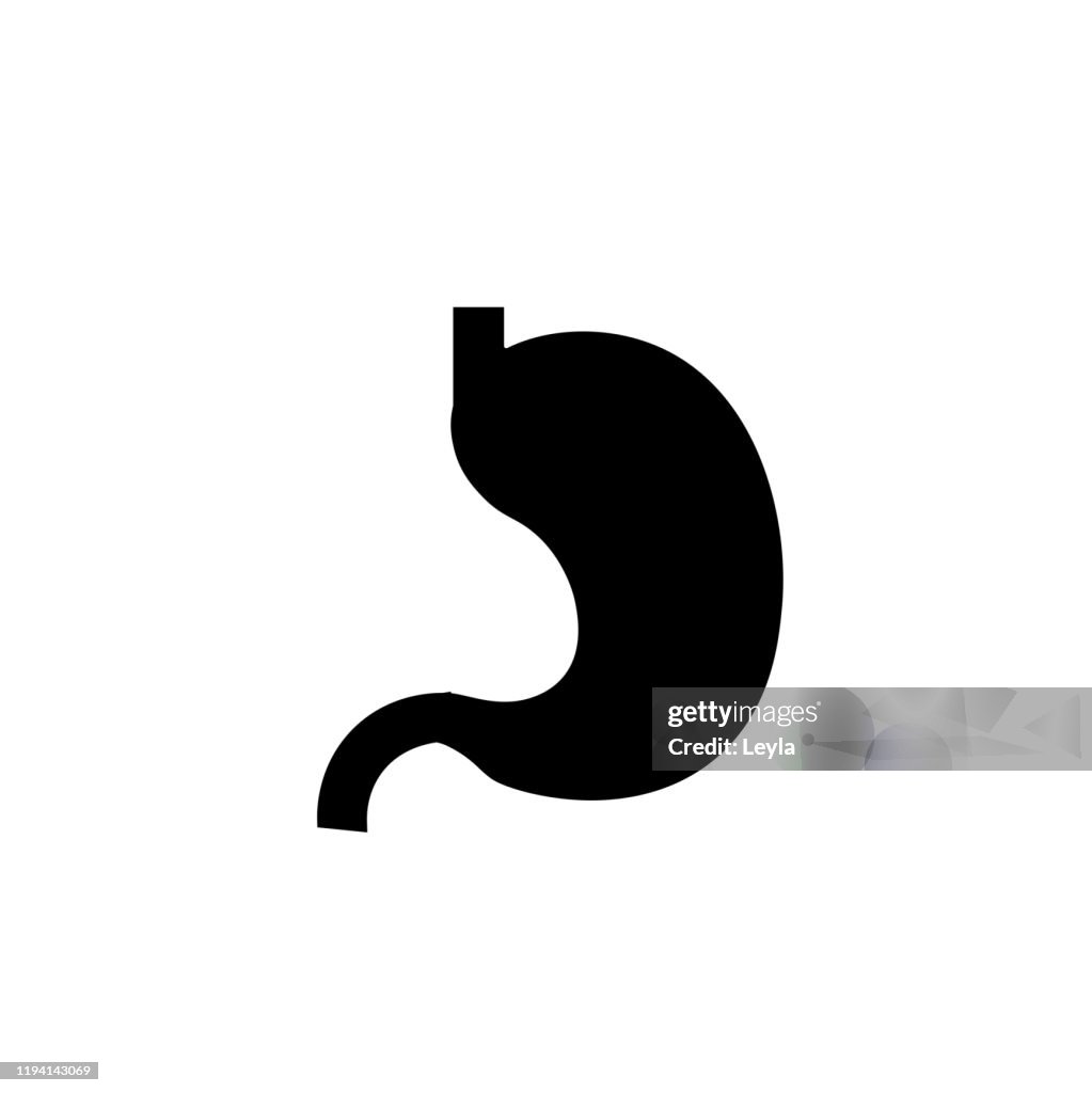 Gas in stomach vector sign illustration isolated on white background
