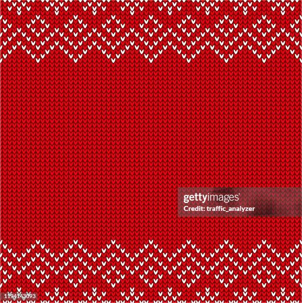 christmas sweater pattern - pinaceae stock illustrations