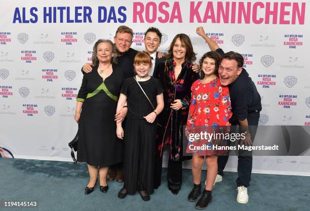 Ursula Werner, Justus von Dohnanyi, Marinus Hohmann, Hannah Kampichler, Caroline Link, Riva Krymalowski and Oliver Masucci attend the premiere of...